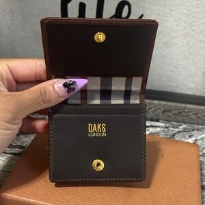 DAKS London Black and Brown Leather Wallet
